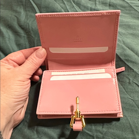 NWT GUCCI Jackie 1961 Card Case Wallet Wild Rose with Gold Accent - Picture 5 of 10